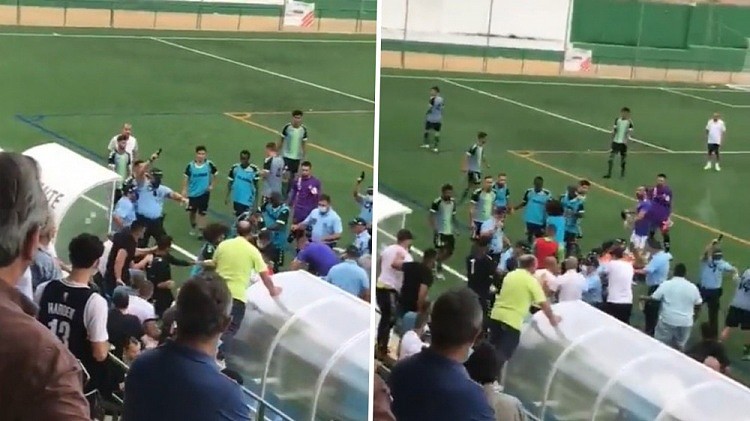 葡萄牙足球比赛现骚乱，警察鸣枪9次才制止住斗殴