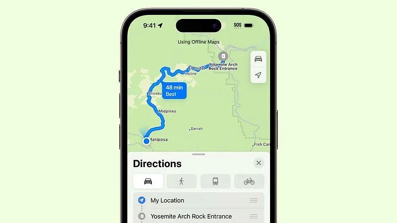 苹果 iOS 17 智能告警，提前建议用户在手机信号较差的地区下载离线地图 - 1