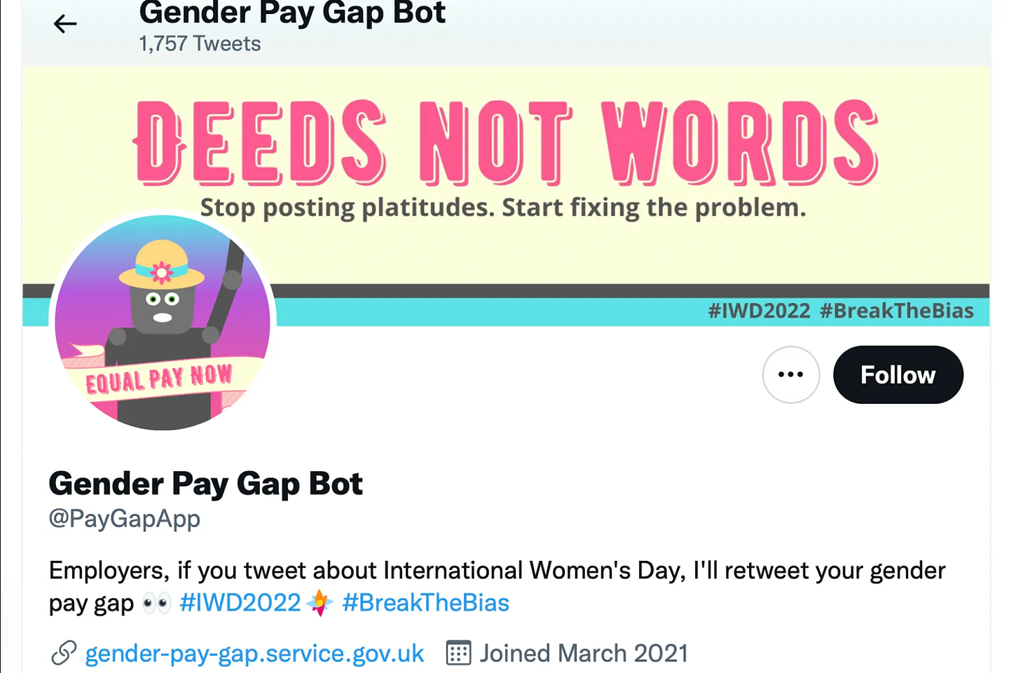 Gender Pay Gap Bot通过Twitter分享大公司男女薪酬差距数据 - 1