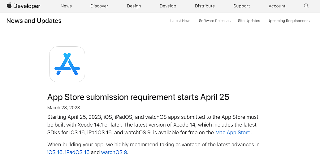 下月起，苹果 App Store 将只接受 Xcode 14 打造的应用 - 2
