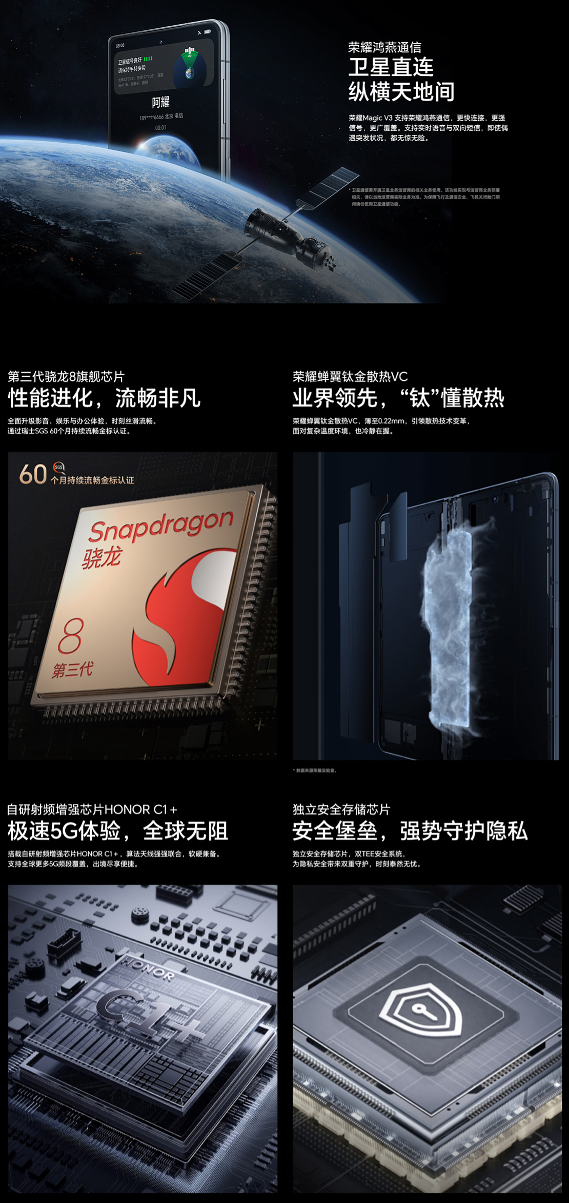 荣耀Magic V3 16GB+512GB 绒黑色 双卡 全网通版7