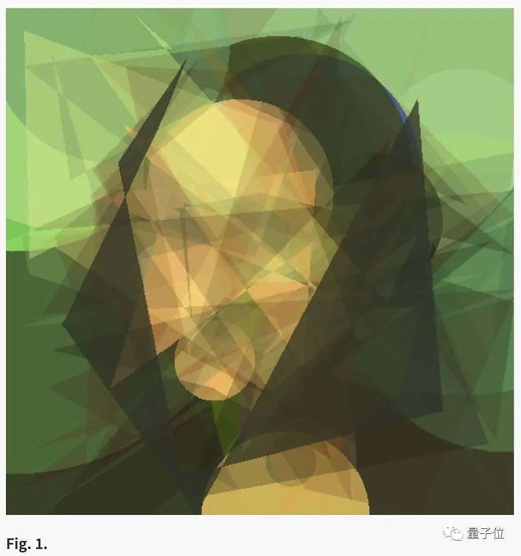 AI用50个三角形画出抽象版蒙娜丽莎，有股后现代的感觉了：谷歌大脑出品 - 16