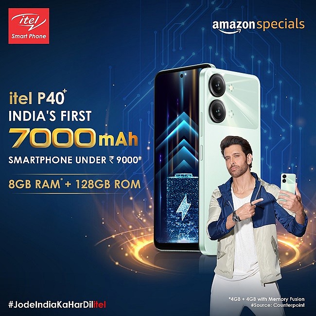 传音在印度推出 Itel P40+ 和 A60S 手机，前者配备 7000mAh 电池 - 2