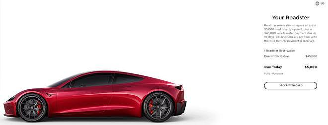 特斯拉超跑Roadster恢复预定 有望明年投产下线 - 1