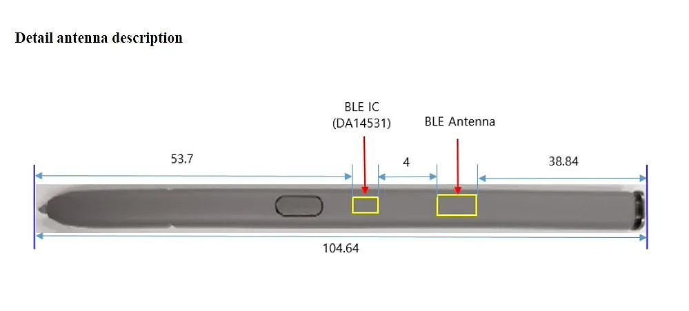 长 104.64 毫米，三星 Galaxy S24 Ultra 手机 S Pen 手写笔通过 FCC 认证 - 2