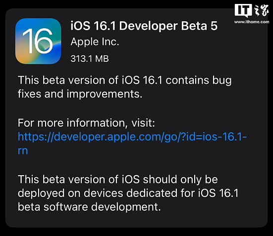 苹果 iOS / iPadOS 16.1 开发者预览版 Beta 5/6 发布（更新：公测版也已发布） - 2