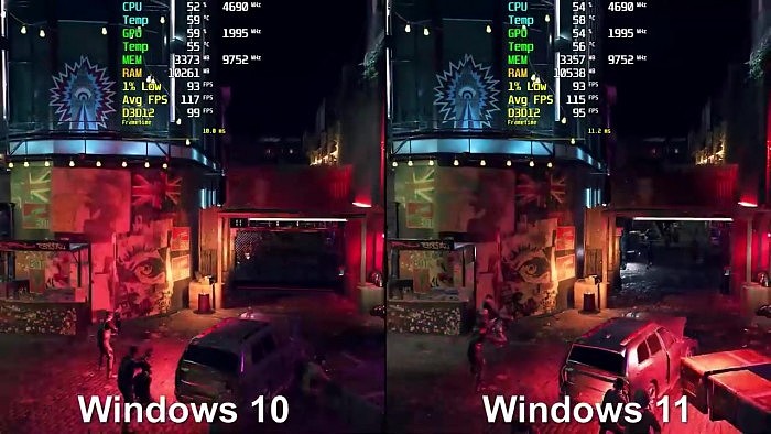 Windows 10与11游戏运行对比 后者硬件占用率更高 - 16