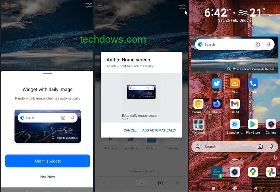 Android端Edge新增Bing每日图片和Quick Search小部件 - 3