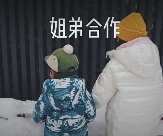 孙莉晒一家堆雪人，首公开4岁儿子正脸，黄磊陪儿子打雪仗好温馨 - 6