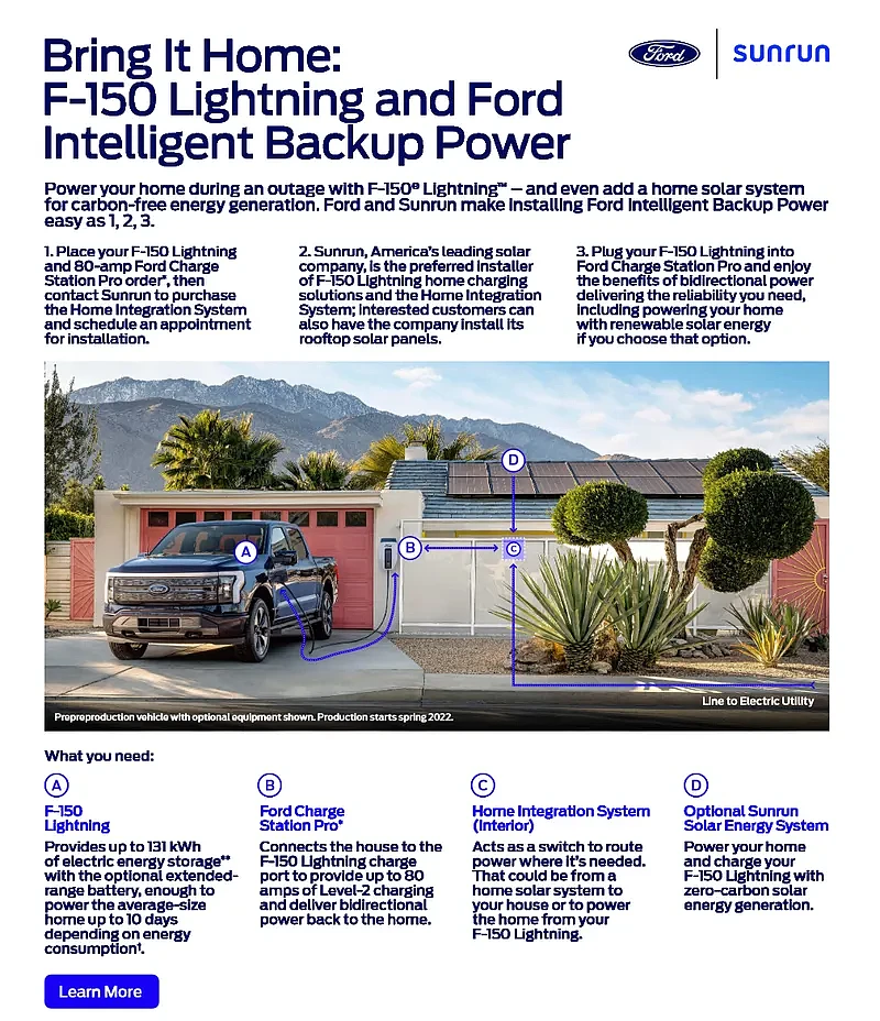 福特公布F-150 Lightning细节：可满足美国普通家庭3天用电 - 6