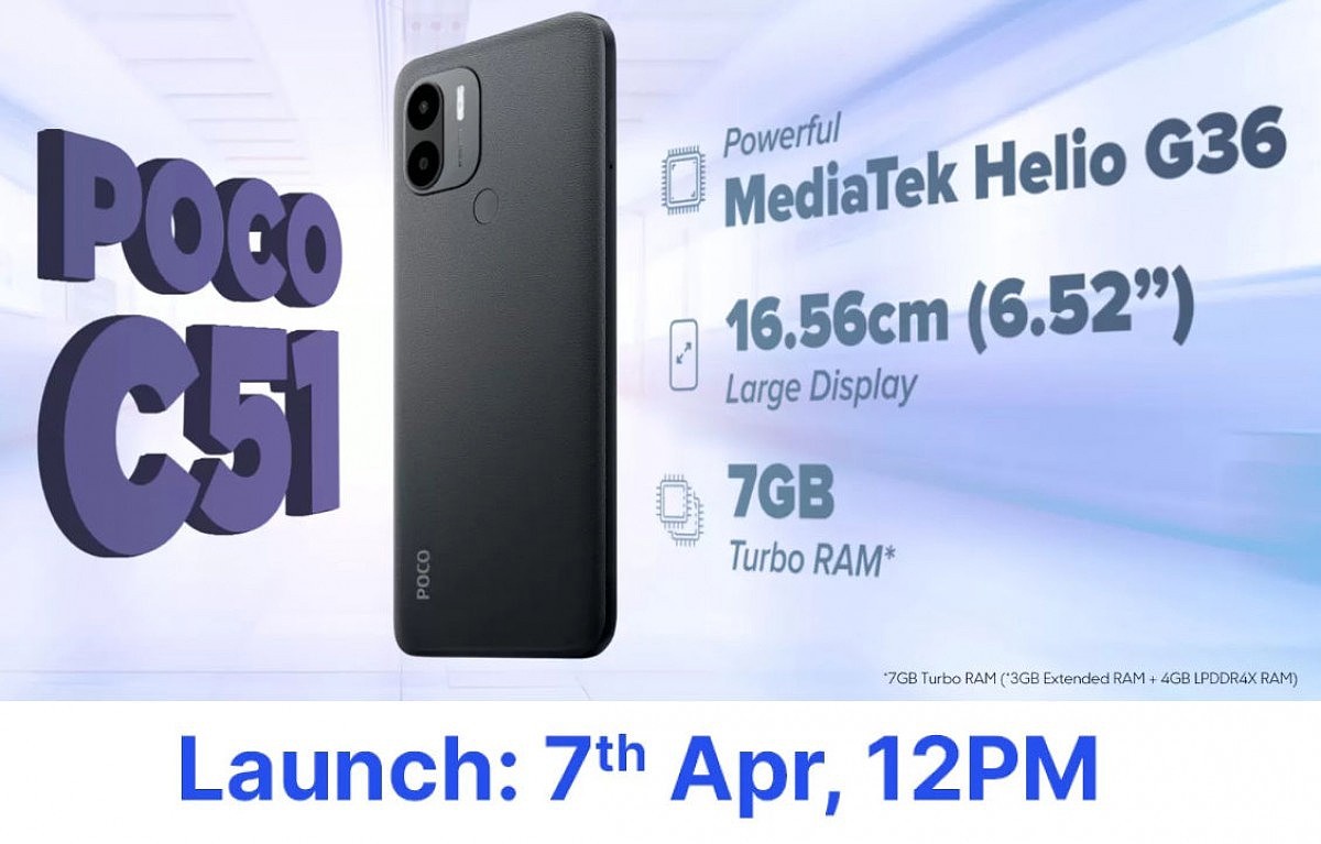 小米 Poco C51 手机曝光：搭载联发科 Helio G36 芯片，预装安卓 13 Go 系统 - 1