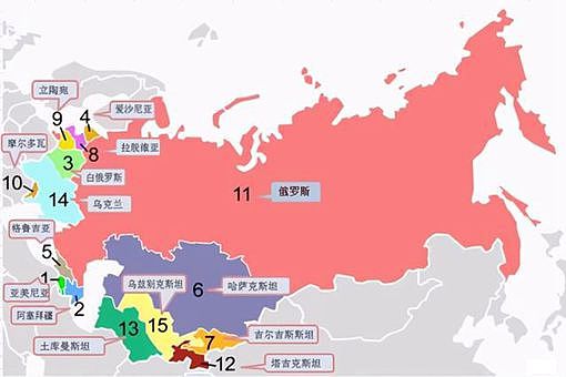 苏联领土和俄罗斯领土对比 苏联比俄罗斯土地面积大多少 - 1
