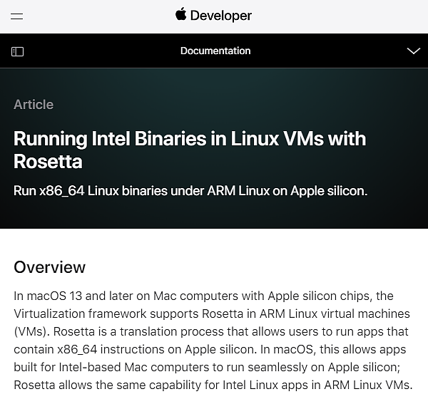 macOS 13可借Rosetta帮助Linux虚拟机提升二进制文件性能 - 2