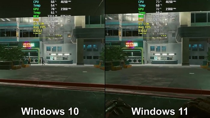 Windows 10与11游戏运行对比 后者硬件占用率更高 - 12