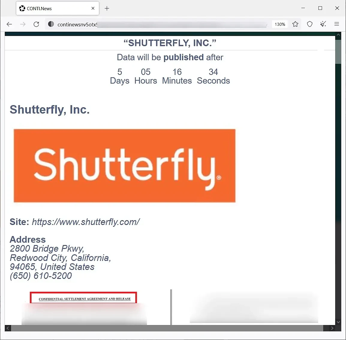 Shutterfly遭Conti勒索：数千台设备被加密 企业数据被窃取 - 2