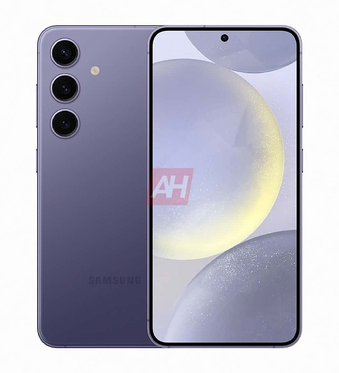 三星 Galaxy S24 手机官方渲染图曝光：紫、灰、黄、黑四款配色，四边等宽 - 4