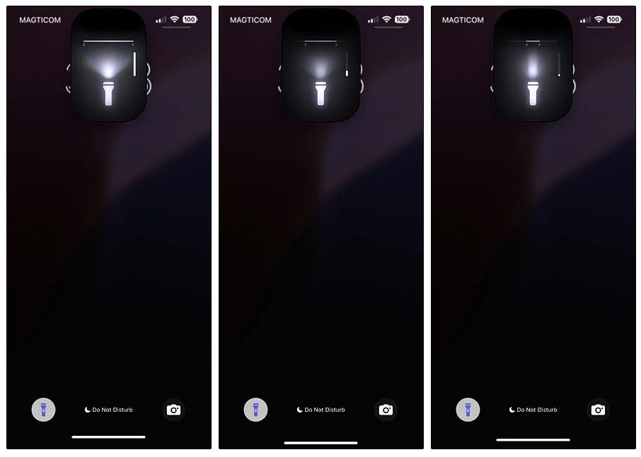 苹果独创，iOS 18 手电筒新增滑块：可调整光线强度和半径 - 3