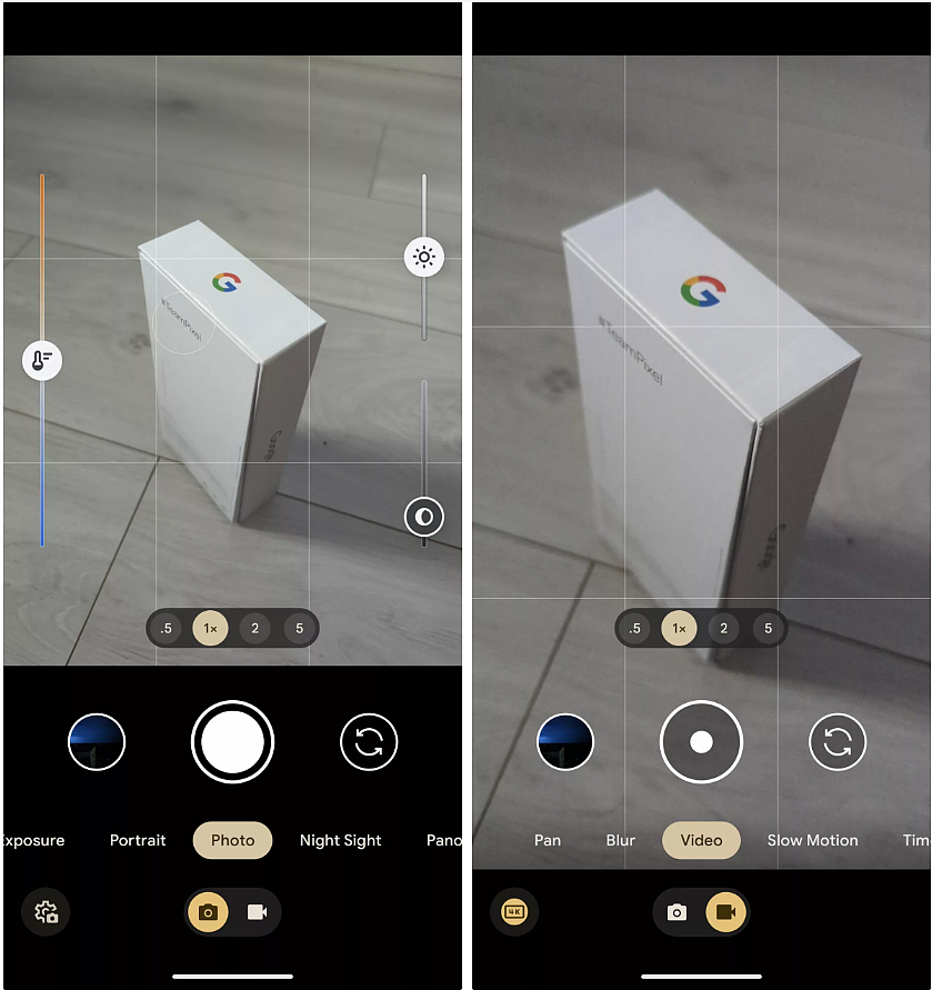 谷歌 Pixel 8 系列手机相机界面曝光，拍照和视频模式分离 - 1