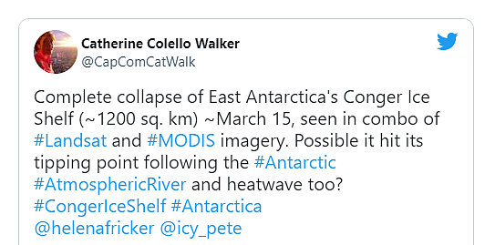 面积几乎和洛杉矶一样大的南极康格冰架完全崩塌 - 2