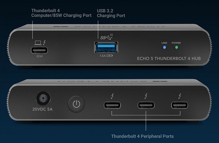 Sonnet推出Echo 5 ThunderBolt 4扩展坞 售价199.99美元 - 2