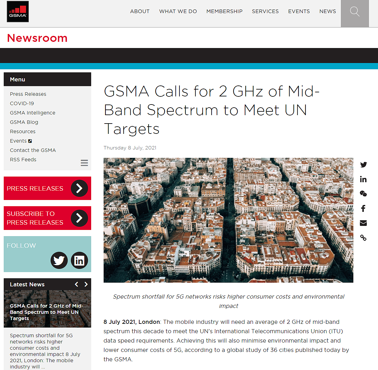 GSMA 呼吁开放 2GHz 中频频谱，以降低成本、满足联合国目标 - 1
