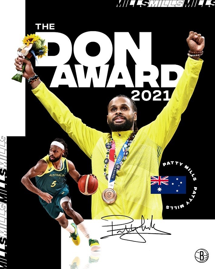 米尔斯获得澳大利亚最佳运动员奖项 篮网官方发文祝贺 - 1