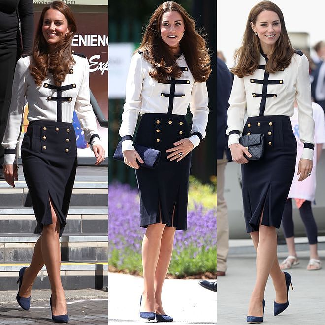 欧洲王室“时尚三巨头”凯特、莱蒂齐亚和玛丽的半身裙穿搭PK - 2