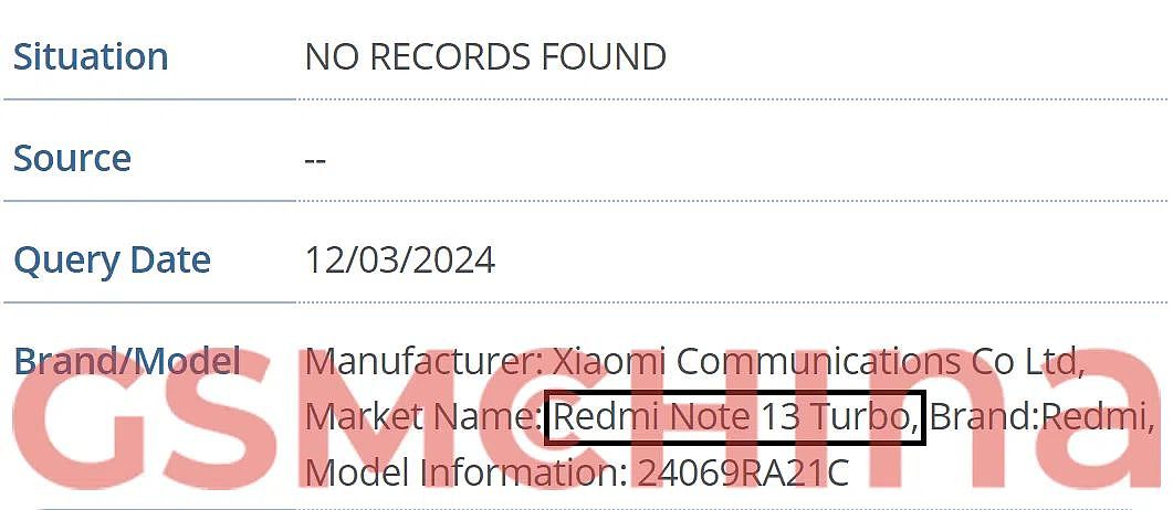 代号“橄榄石”，小米 Redmi Note 13 Turbo 手机曝光 - 2