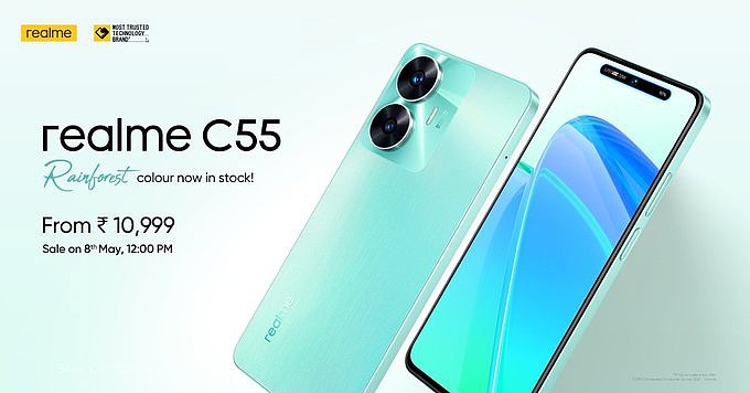 realme C55 手机新增“雨林”配色：后置 64MP 摄像头、5000mAh 电池 - 1