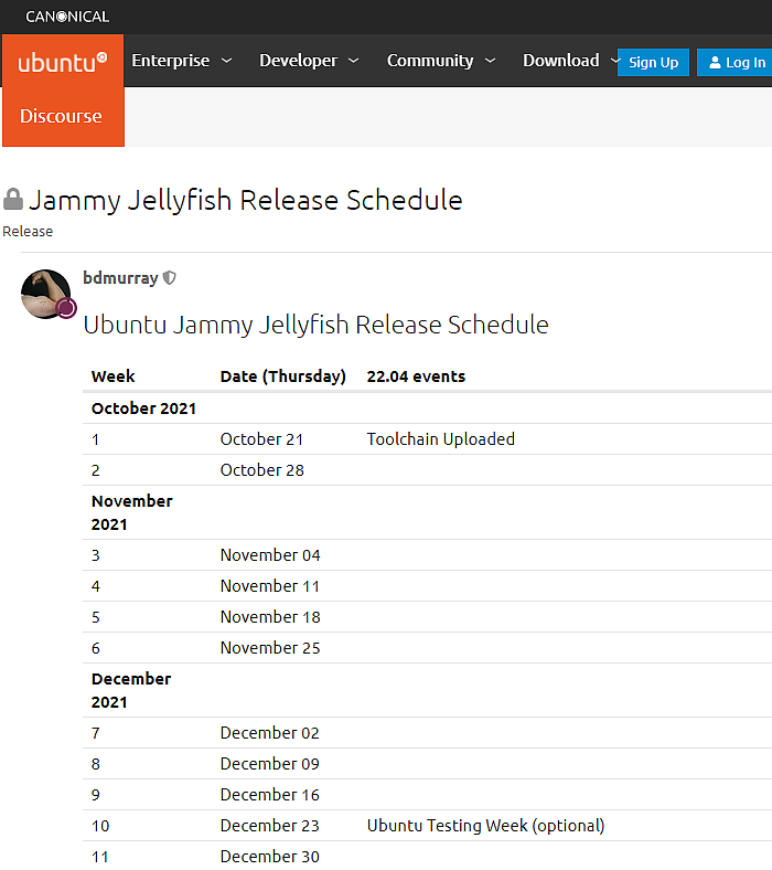 Canonical宣布启动Ubuntu 22.01“Jammy Jellyfish”LTS开发项目 - 1