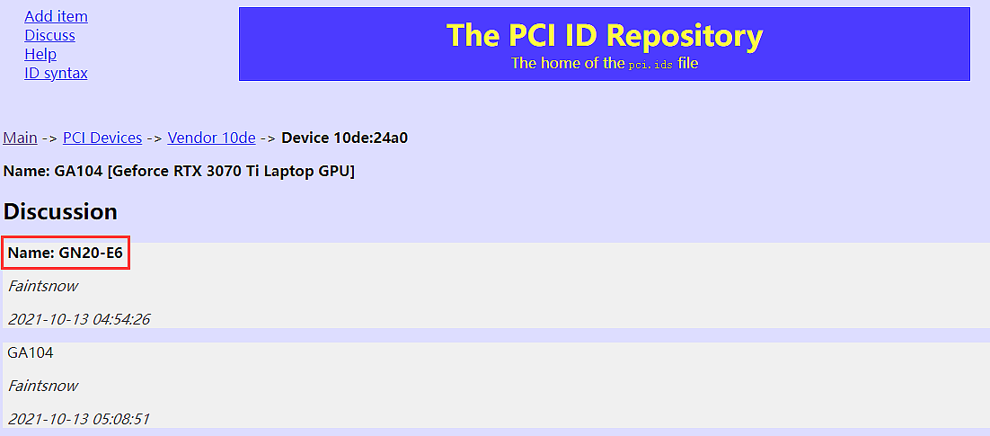 英伟达 GeForce RTX 3070 Ti 移动端 GPU 现身 PCI ID 数据库，采用 GA104 核心 - 2