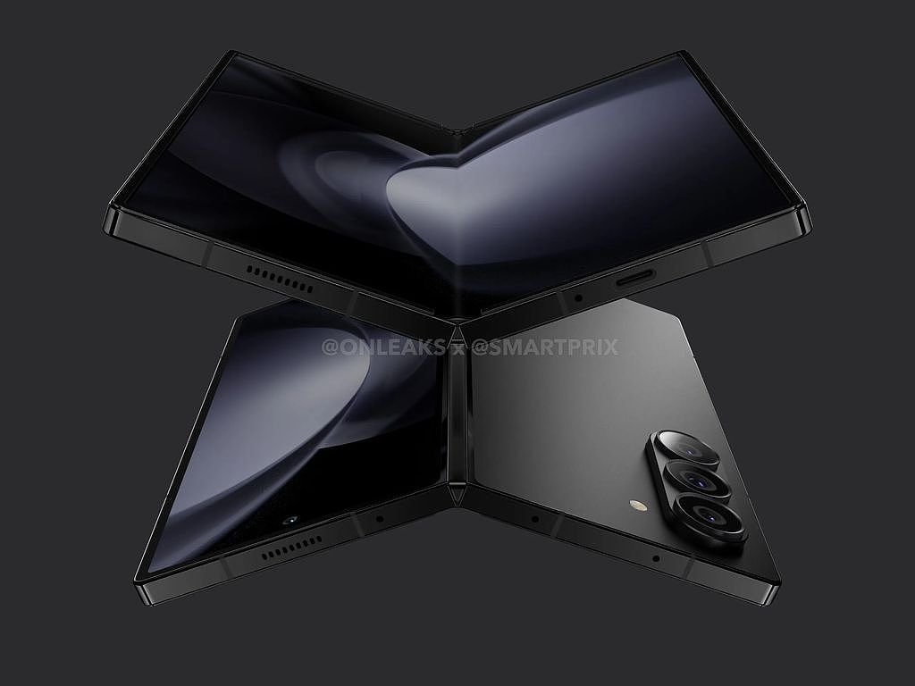 三星 Galaxy Z Fold6 手机渲染图曝光：设计更方正 - 2