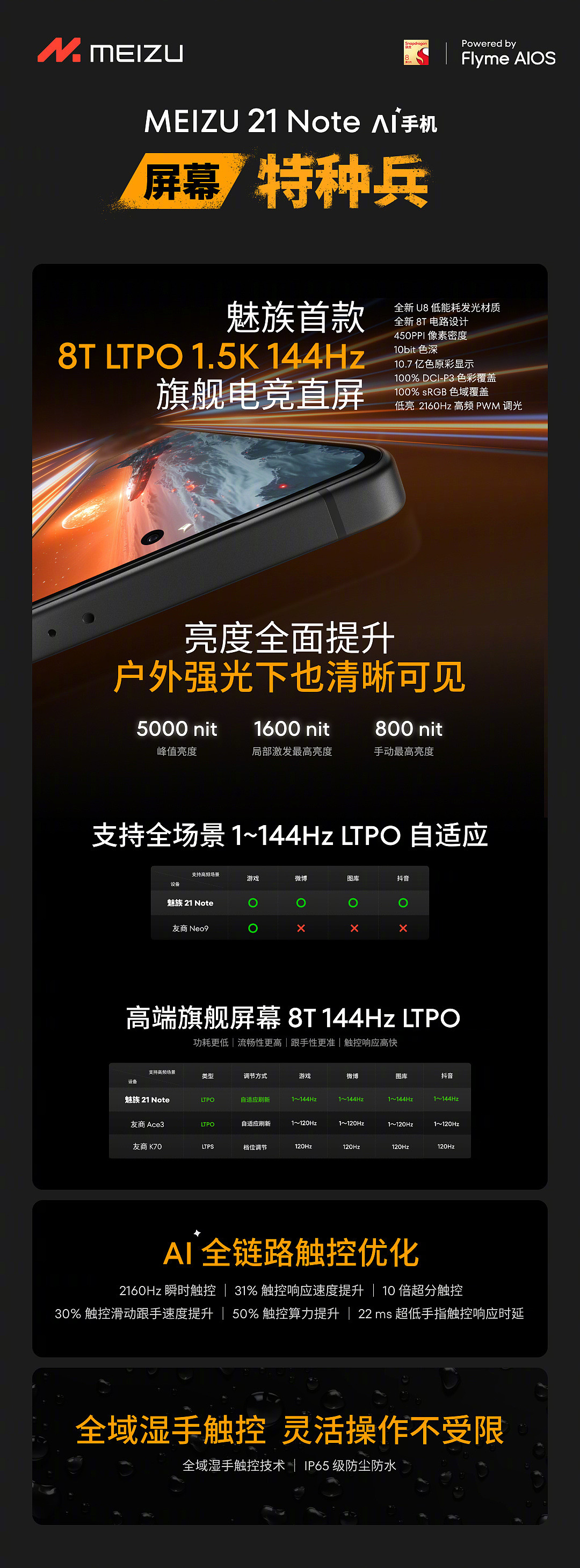 魅族 21 Note 手机发布：搭载第二代骁龙 8，售价 2599 元起 - 2