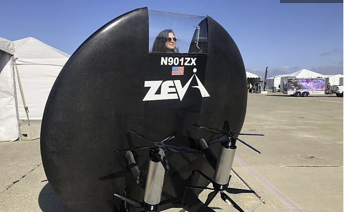 Zeva公司推出时速160英里的电动单人空中出租车 - 1