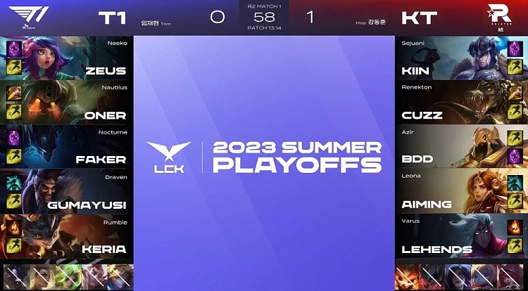 ?LCK季后赛：Zeus兰博猛火收汁打爆KIIN T1扳回一城 - 2
