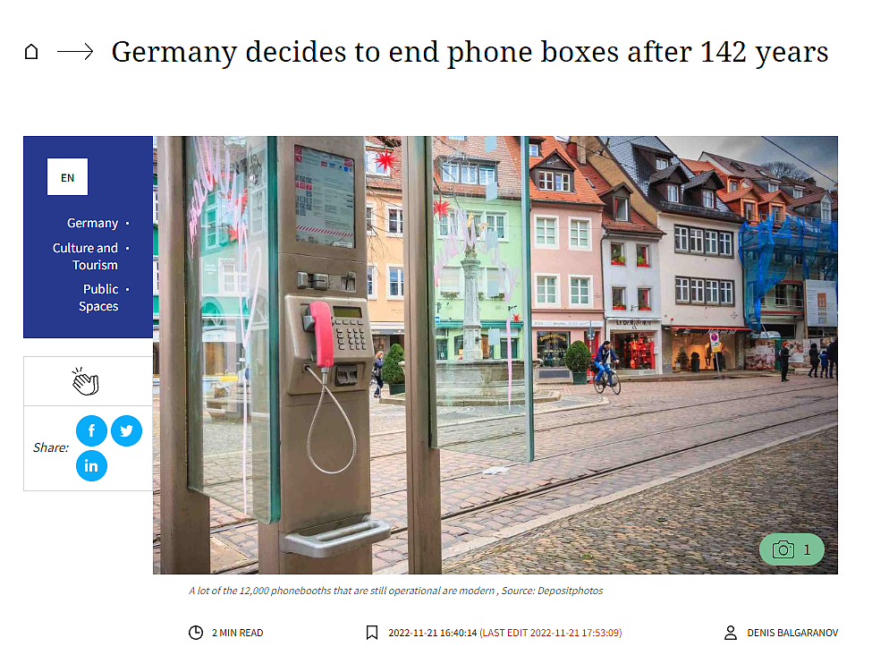 运营 142 年后，德国将终止电话亭服务 - 1