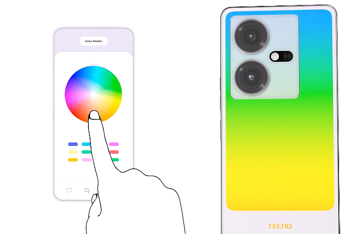 手机后盖 1600 种颜色随心换，传音 Tecno 发布“变色龙着色技术” - 2