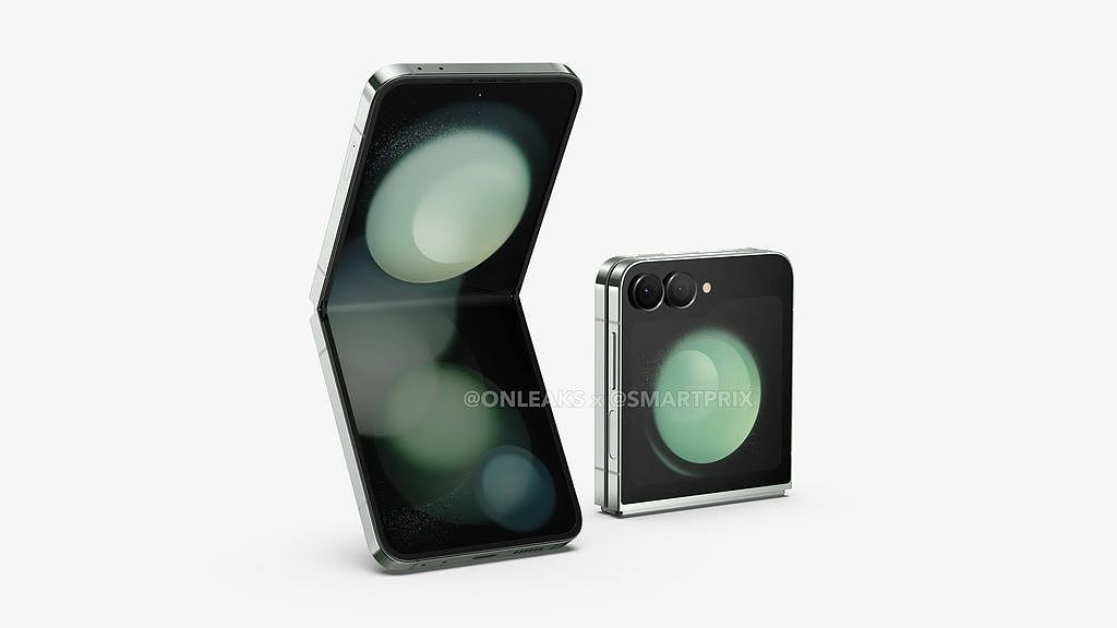 三星 Galaxy Z Flip6 手机渲染：6.7 英寸内屏、3.4 英寸外屏，厚度增 7% - 5