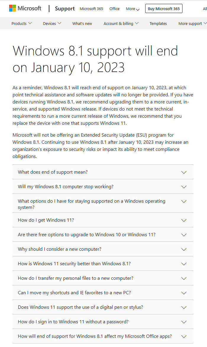 微软即将开始向Windows 8.1用户发送终止支持警告 - 4
