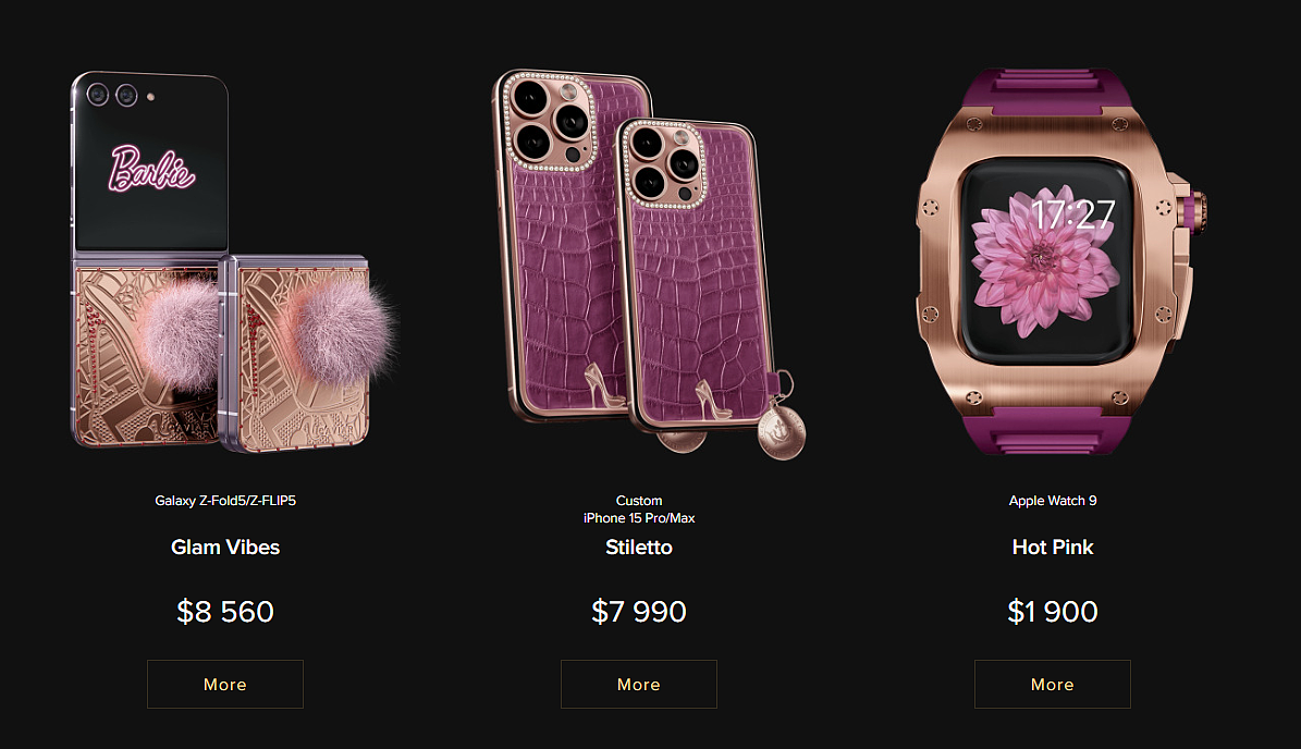 Caviar 将推出“芭比”定制版苹果 iPhone 15 Pro、三星 Z Flip5 手机和 Apple Watch Series 9，各限量 99 台 - 2