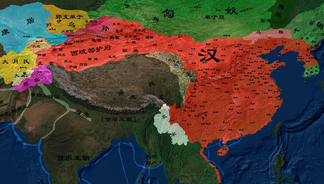 汉宣帝刘询下一位皇帝是谁？公元前49年西汉地图 - 2