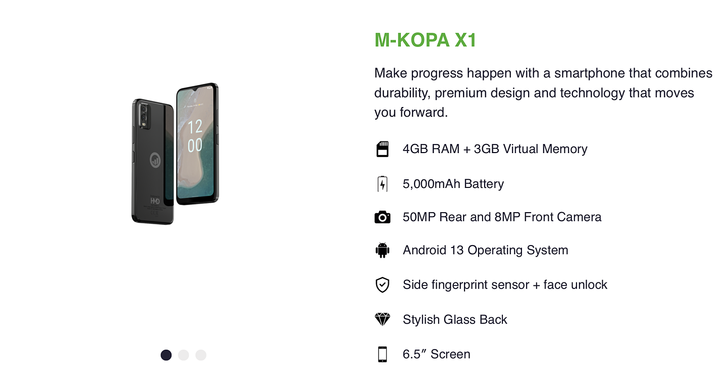 HMD Global 首款自有品牌手机 M-Kopa X1 参数外观出炉，为诺基亚 C32 换标 - 4