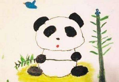 王诗龄画狗狗卖10万，不如王菲女儿，画了只熊猫逗鸟玩，卖100万 - 7