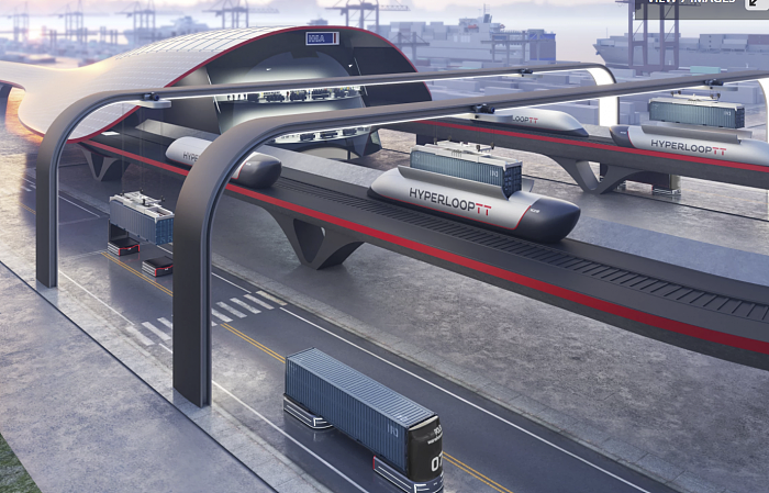 设想中的Hyperloop超级港口将以跨音速的速度发送集装箱 - 1