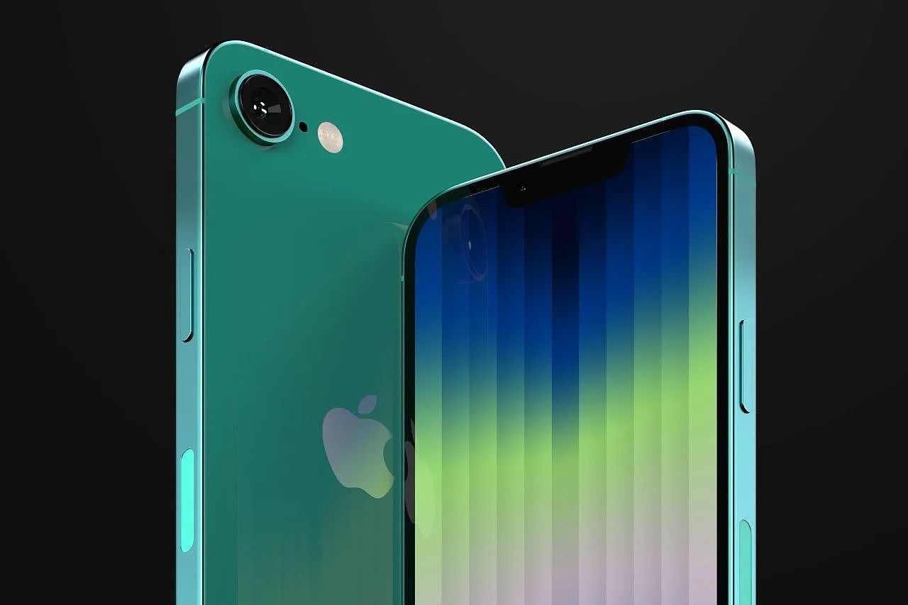 苹果 iPhone SE 4 高清渲染：刘海设计、后摄配更大传感器 - 5
