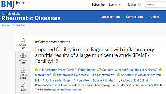 生不出孩子因为关节炎？BMJ子刊：炎性关节炎与男性生育力下降有关 - 2