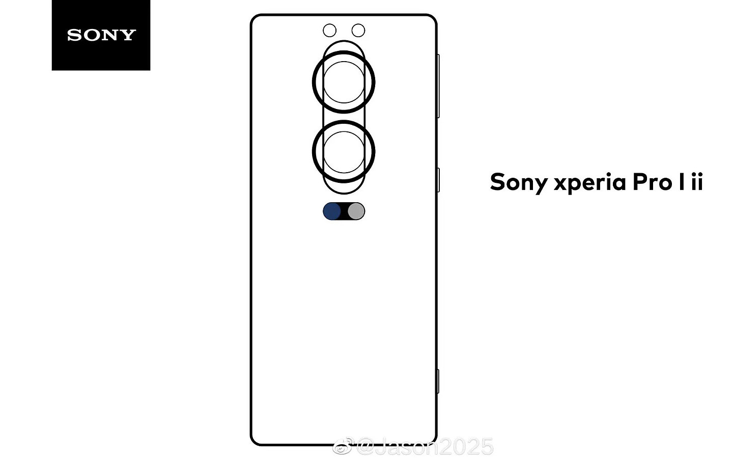 索尼 Xperia Pro-i II 手机效果图曝光，暗示将搭载双一英寸大底 - 3