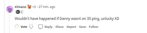 Reddit热议EG不敌T1:如果比赛为非35ping延迟，Danny才不会这样送 - 1