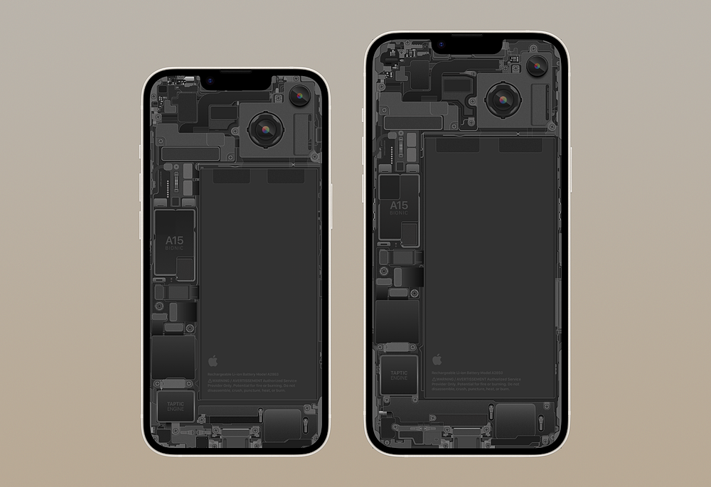 设计师 Basic Apple Guy 打磨数月，带来 iPhone 14 机型高精度 X 光透视壁纸 - 2