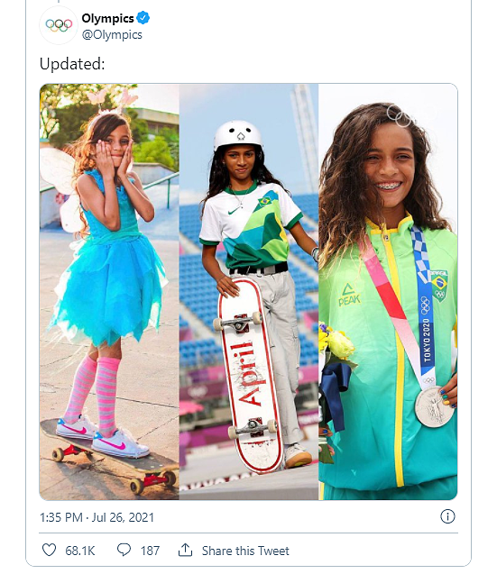 凭借滑板视频在Vine走红的巴西天才少女Rayssa Leal赢得奥运银牌 - 4